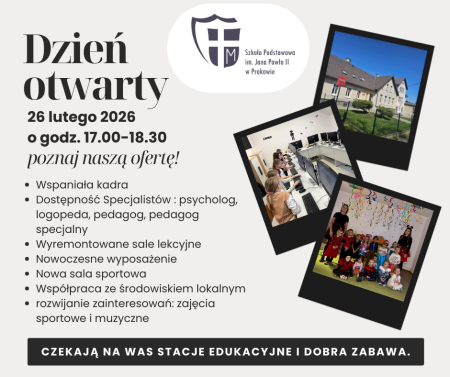 Zapraszamy na Dzień Otwarty w naszej szkole 